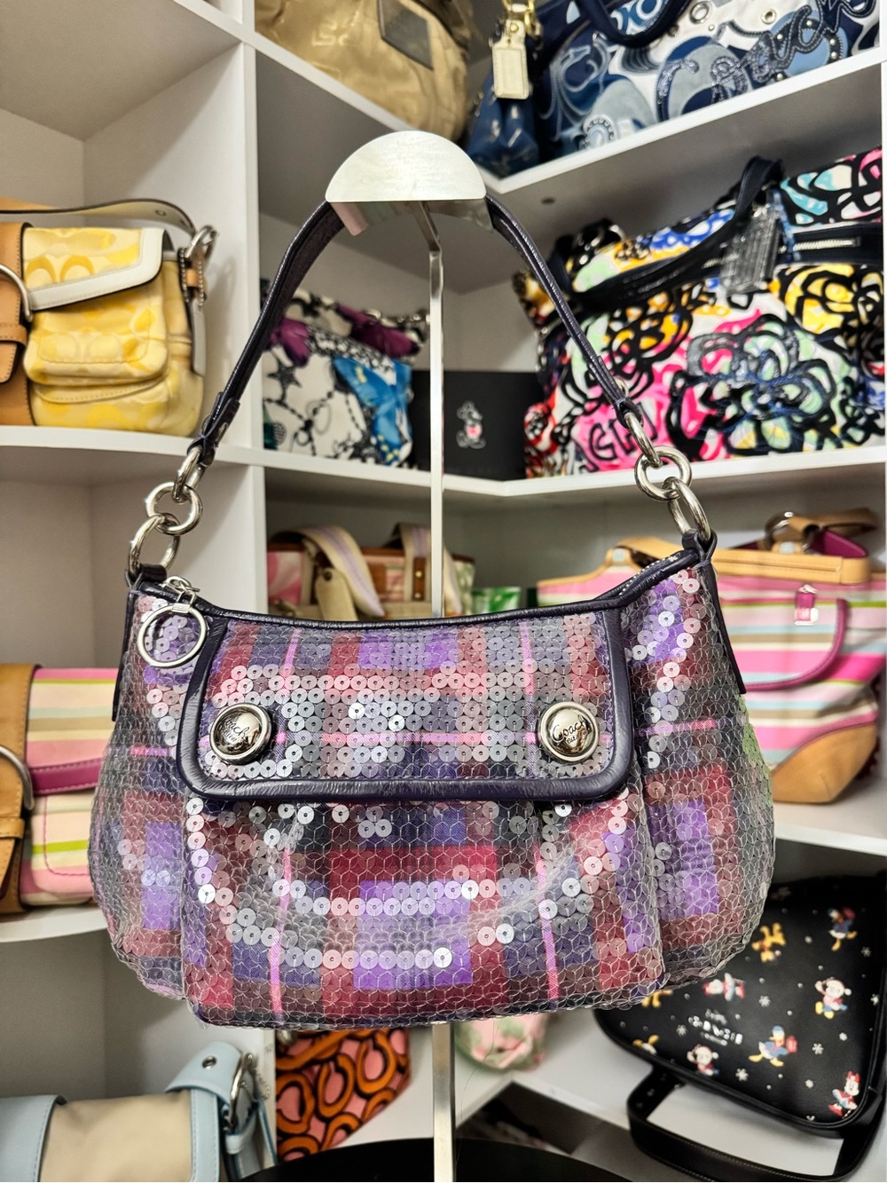 Coach Poppy Sequin Shoulder Bag